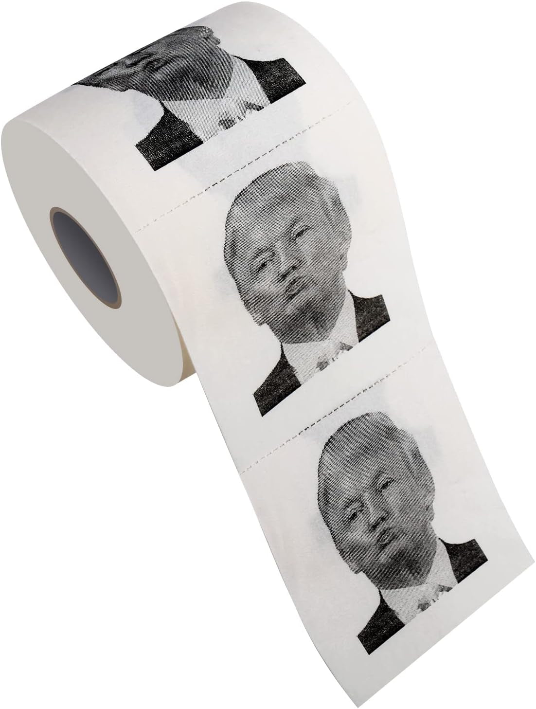 Donald Trump Toilet Paper - 3 Ply Bath Tissue, 320 Sheets, 1 Roll - Novelty Toilet Paper - Christmas Party Favor White Elephant Political Gag Gift - Trump Kiss Prank Funny Joke Toilet Paper